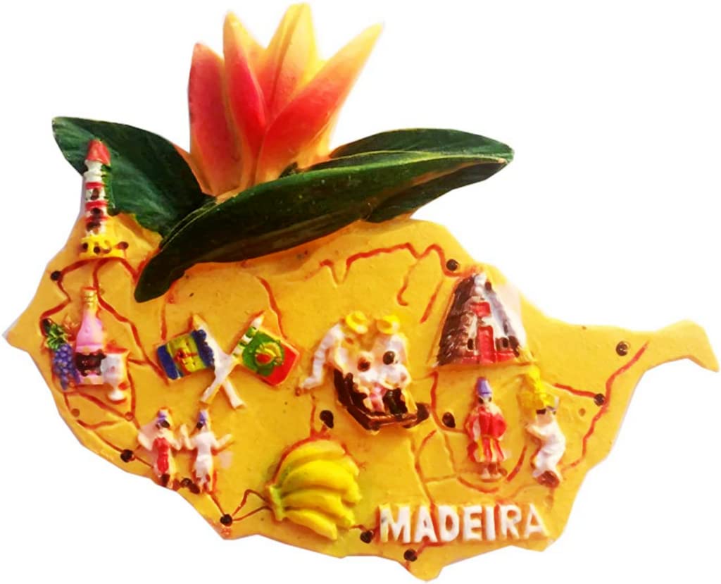 Madeira Portugal Fridge Magnet Refrigerator Magnet Decoration Magnet Sticker Souvenir Resin Crafts