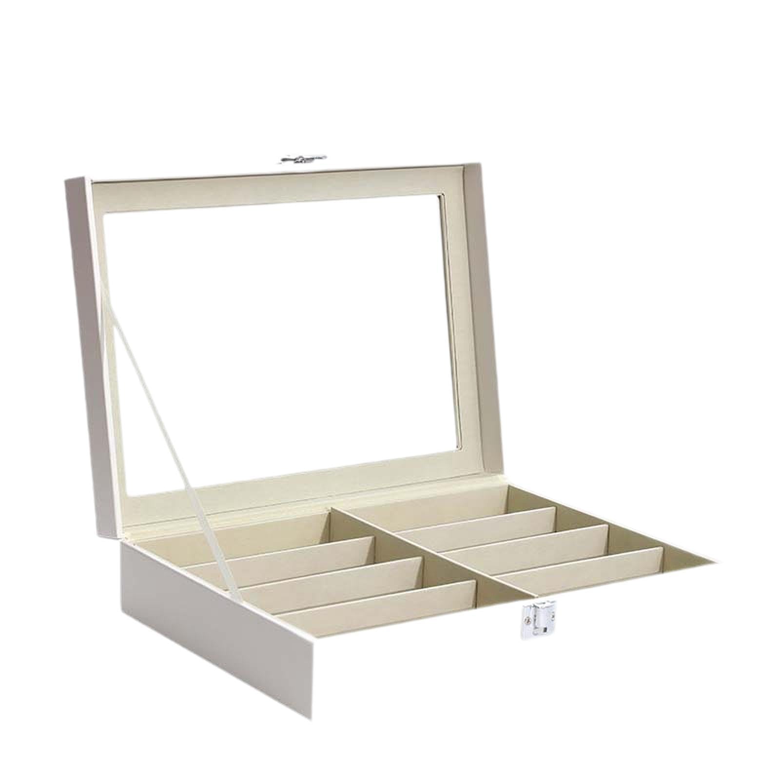 Glasses Box Glass Lid Eyeglasses Storage Box for Ornament Living Room Travel|Health & Beauty | Vision Care | Eyeglass Cases|1 Glasses Storage Box-image-40