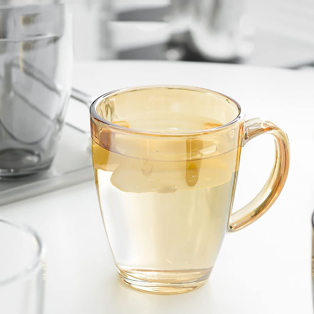 12 Unzen Trinkgläser-Set mit 6 Gläsern,superbeständiges Trinkglas-Set aus gehärtetem Glas(6 Glasses+Shelf, Clear)