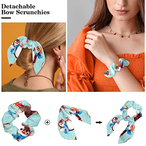 Chouchous oreilles de lapin bouledogue pour queue de cheval