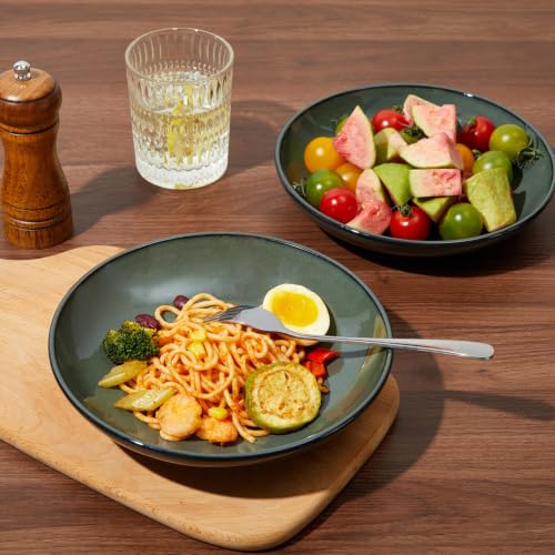Image of Pokini Stoneware Dinnerware Sets for 4, 16pcs Plates and Bowls Sets Dishes
