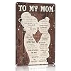 To My Mom Sign Heartfelt I Love You Mom Gift from Daughter Home Decor for Kitchen Bedroom Office 12 x 8 3130