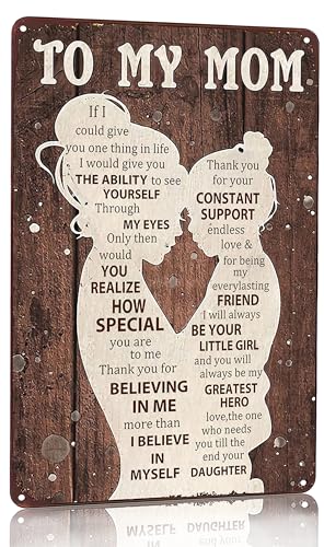 To-My-Mom-Sign-Heartfelt-I-Love-You-Mom-Gift-from-Daughter-Home-Decor-for-Kitchen-Bedroom-Office-12-x-8-3130 To My Mom Sign Heartfelt I Love You Mom Gift from Daughter Home Decor for Kitchen Bedroom Office 12 x 8 3130