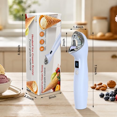 Heated Ice Cream Scoop Rechargeable, 3 Heat Settings, Electric Scooper - image 2