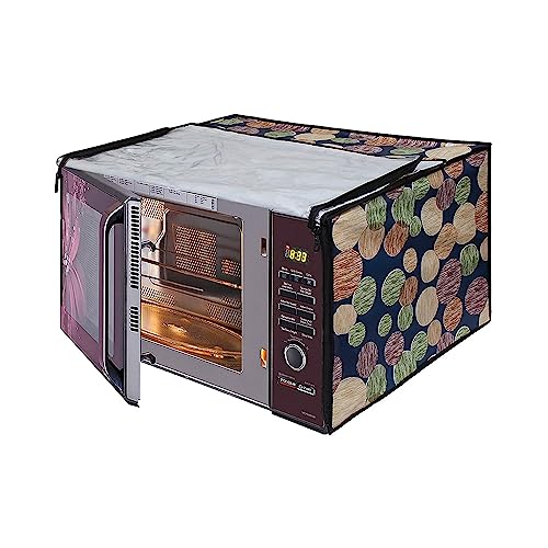 Image of DREAM KING Stylish Design & Printed Microwave Oven Cover Full Closure |waterproof & Dustproof Oven Cover Suitable for All Models - Multicolour SA71