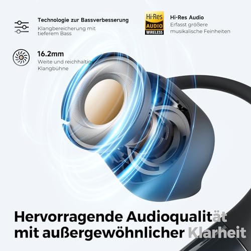 SoundPEATS-GoFree2-Offene-Kopfhorer-Kabellos-Bluetooth-Kopfhorer-53-Sport-Ohrhorer-mit-Ohrbugeln-Hi-Res-Audio-LDAC-Codec-162mm-Treiber-Multipoint-35-Stunden-Spielzeit-LaufenRadfahrenWandern