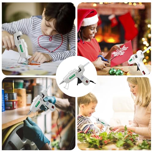 SHJADE Mini Hot Glue Gun Kit with 30 Glue Sticks - Fast Preheating Hot Melt Gun, High Temp for School Crafts DIY Arts and Quick Home Repairs(White) - Image 6