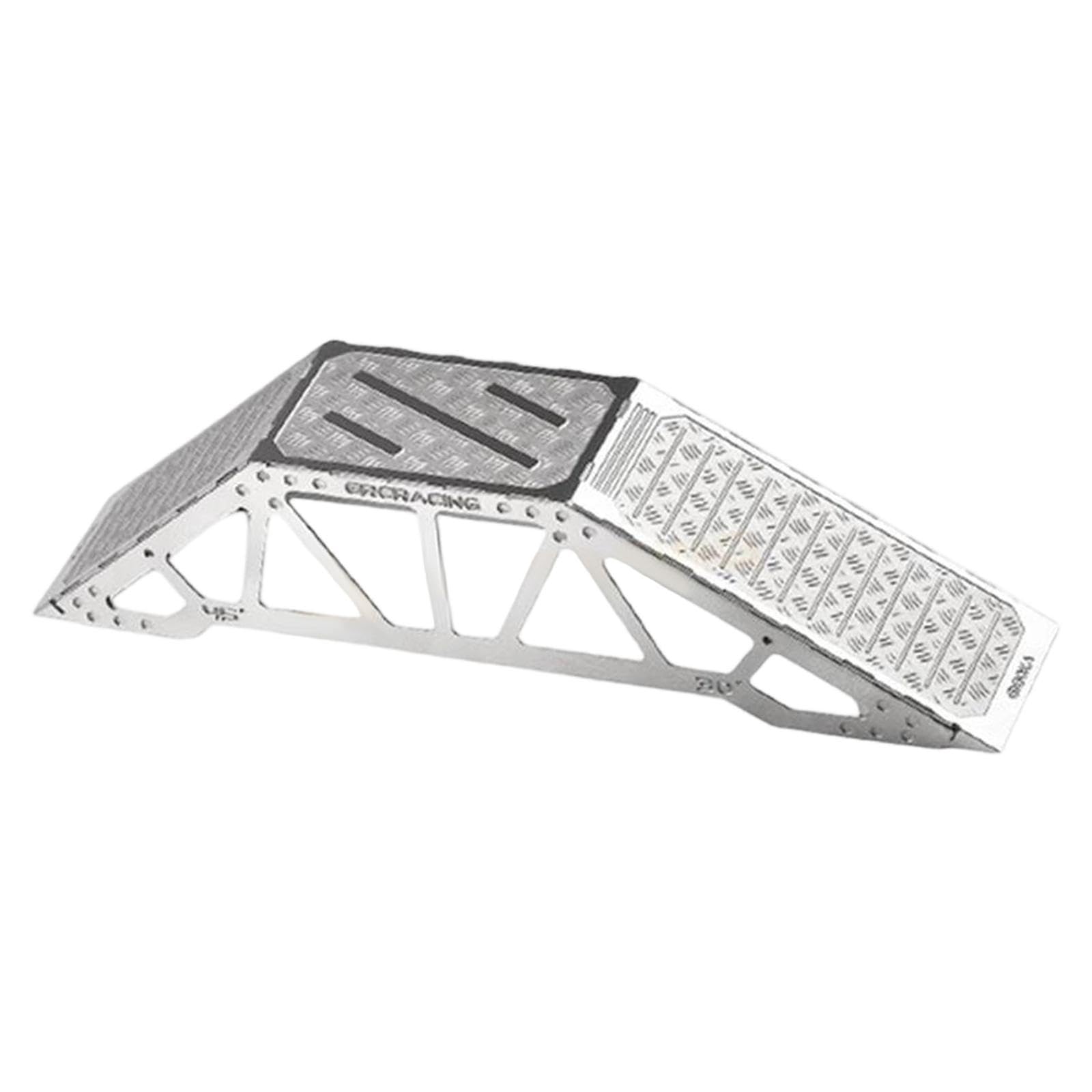 MagiDeal RC Car Obstacle Ramp Bridge Rc Car Accessories Stainless Steel Sturdy Spare Parts Premium Realistic Single Accessory for TRX4M SCX24, Silver