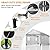 SANWAY 10'x20' Heavy Duty Carport with Removable Sidewalls & Doors, Portable Garage with Roll-up Ventilated Windows, Gray