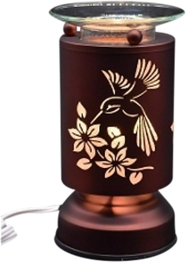 SHAKLAK Electric Touch Control Tart Burner Oil Lamp Warmer Hummingbird Design