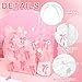 JarThenaAMCS 24Pcs Clear Pink Gift Bags with Handles Coquette Pink Bow PVC Party Goodie Favor Bag with Ribbon Reusable Plastic Bowtie Tote Retail Shopping Treat Bag for Birthday Party Favor