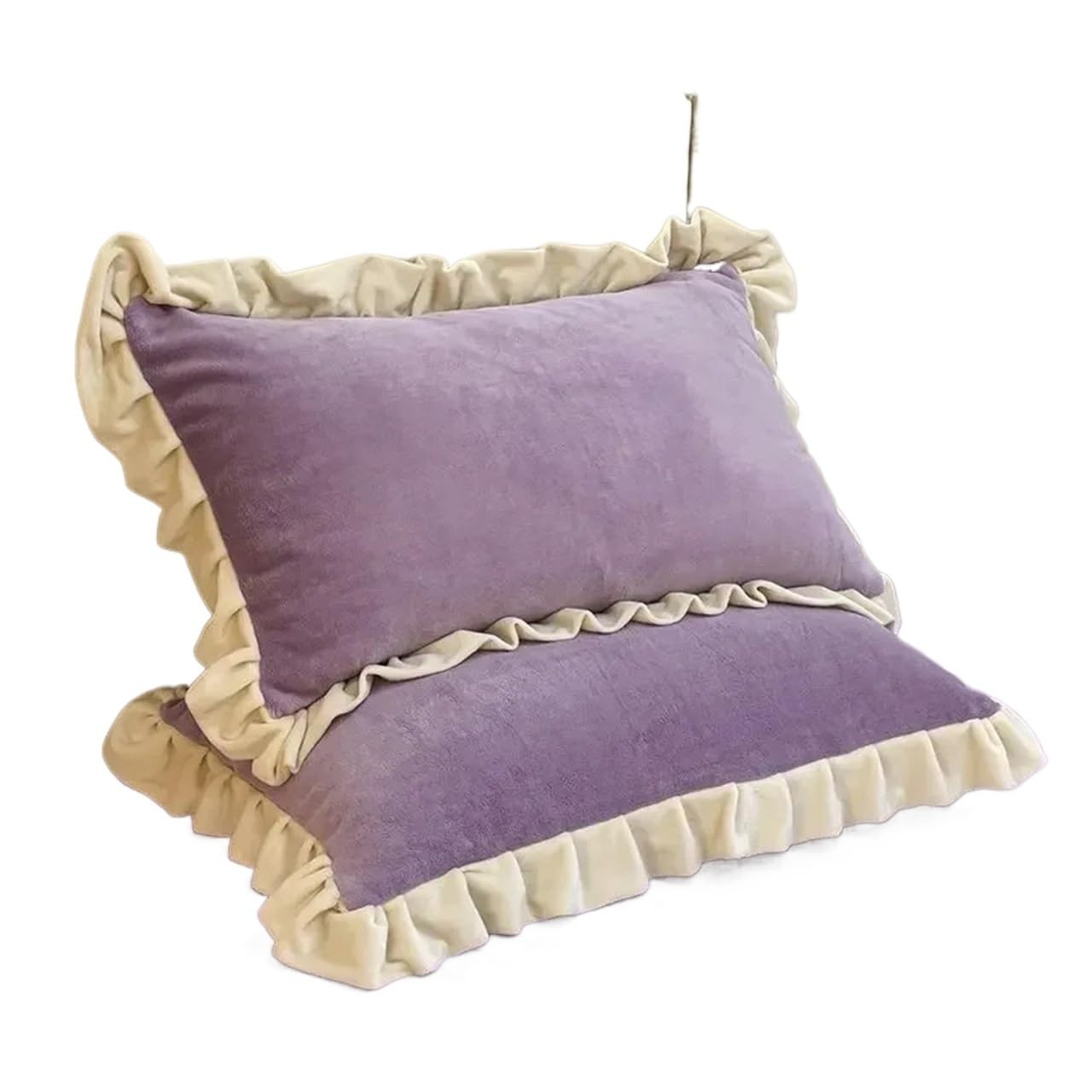 Taie d'oreiller épaissie de Couleur Unie, Velours Lait