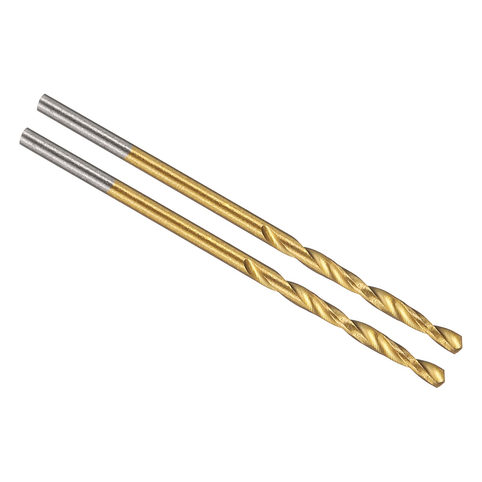 PATIKIL 1mm Drill Bit, M42 8% Cobalt High-Speed Steel Jobber Straight Shank 135° Titanium Nitride (TiN) Coated for Hard Metal Stainless Steel - 2 Pack — image 1