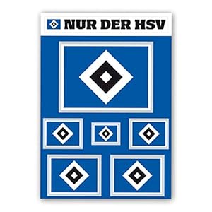 Hamburger SV Aufkleber-Set Raute 'NUR DER HSV'