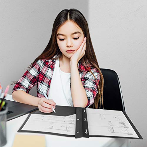 Dunwell Plastic Pocket Folders With Prongs - (12 Pack, Black), 2 Pocket 3 Prong Folders, Durable Plastic Folders With Pockets And Brads, Bulk Poly 2 Pocket Folder With Clasp, Labels Included #TOP7