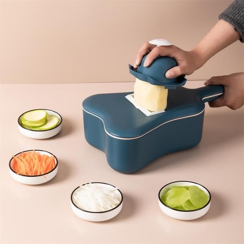 Kitchen Manual Vegetable Fruit Cutter Slicer Fashion Multi With Drain Basket Shredder Grater Free Peeler image 5