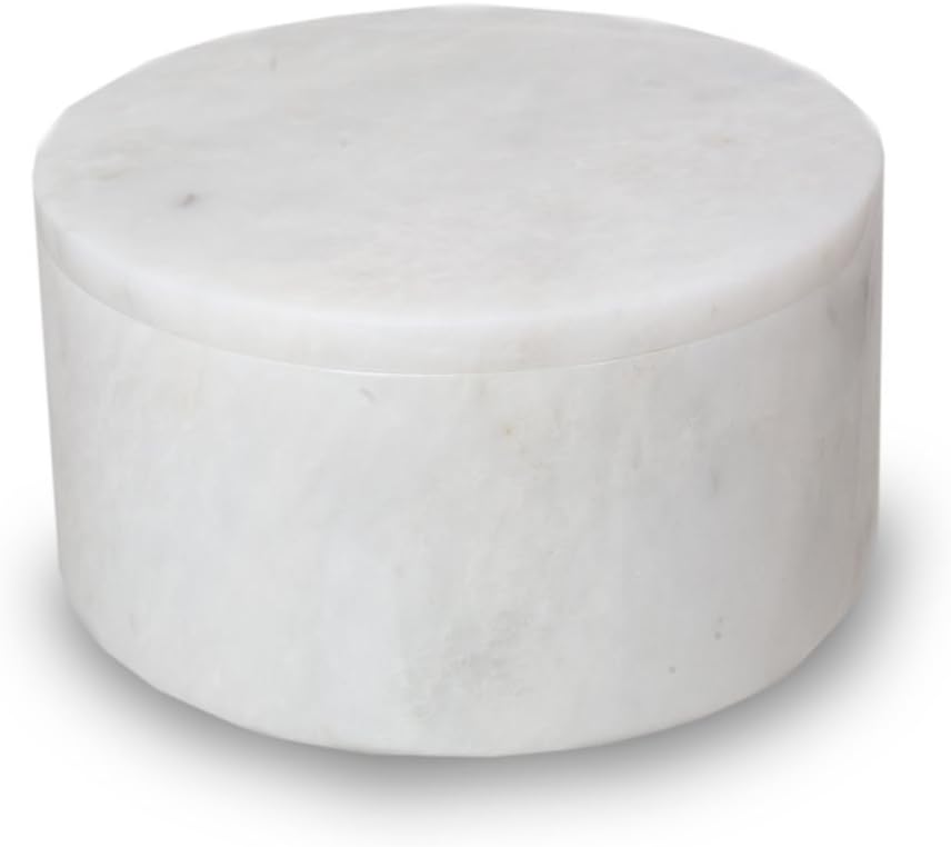 Taj Mahal Marble Keepsake Urns - Extra Small - Holds Up to 21 Cubic Inches of Ashes - White Cremation Urn for Ashes