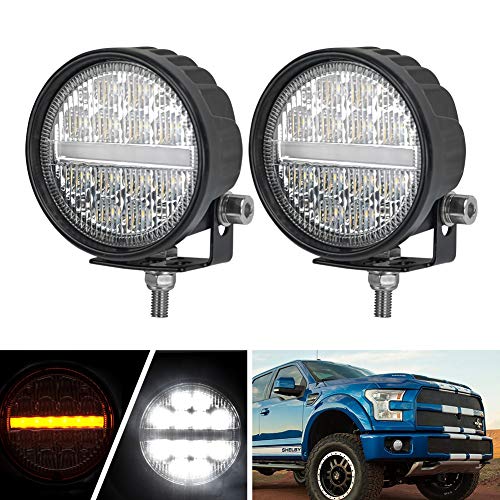 Liteway LED Driving Lights with Turn Signal light- CREE LED Work Lights for Jeep Offroad Truck Car ATV SUV Marine Boat, 1 Year Warranty