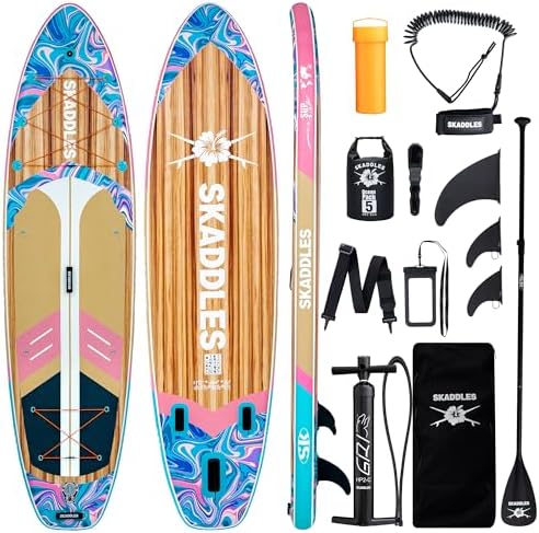 11' Inflatable Stand Up Paddle Board – Extra Wide SUP for Adults ...