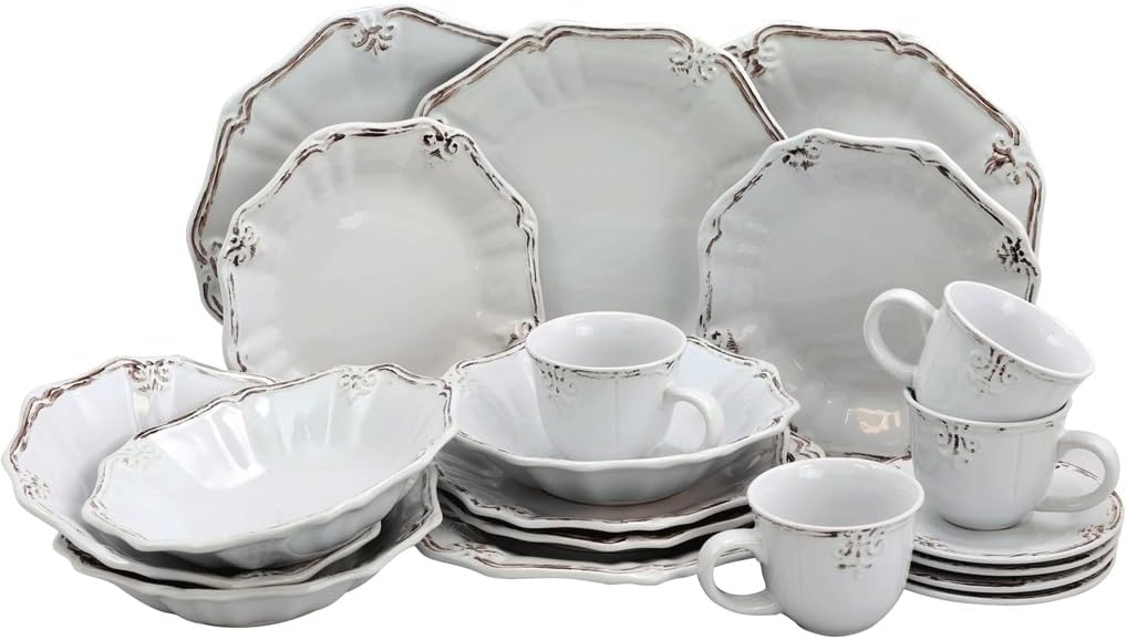 Tableware Set Household 20-piece Pressed Plate Bowl Water Cup Bowl Set Table Goods