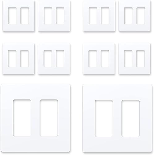 Amerisense Cubierta de tomacorriente, placa de pared decorativa sin tornillos, cubierta de enchufe de alimentación para interruptor de luz, tamaño