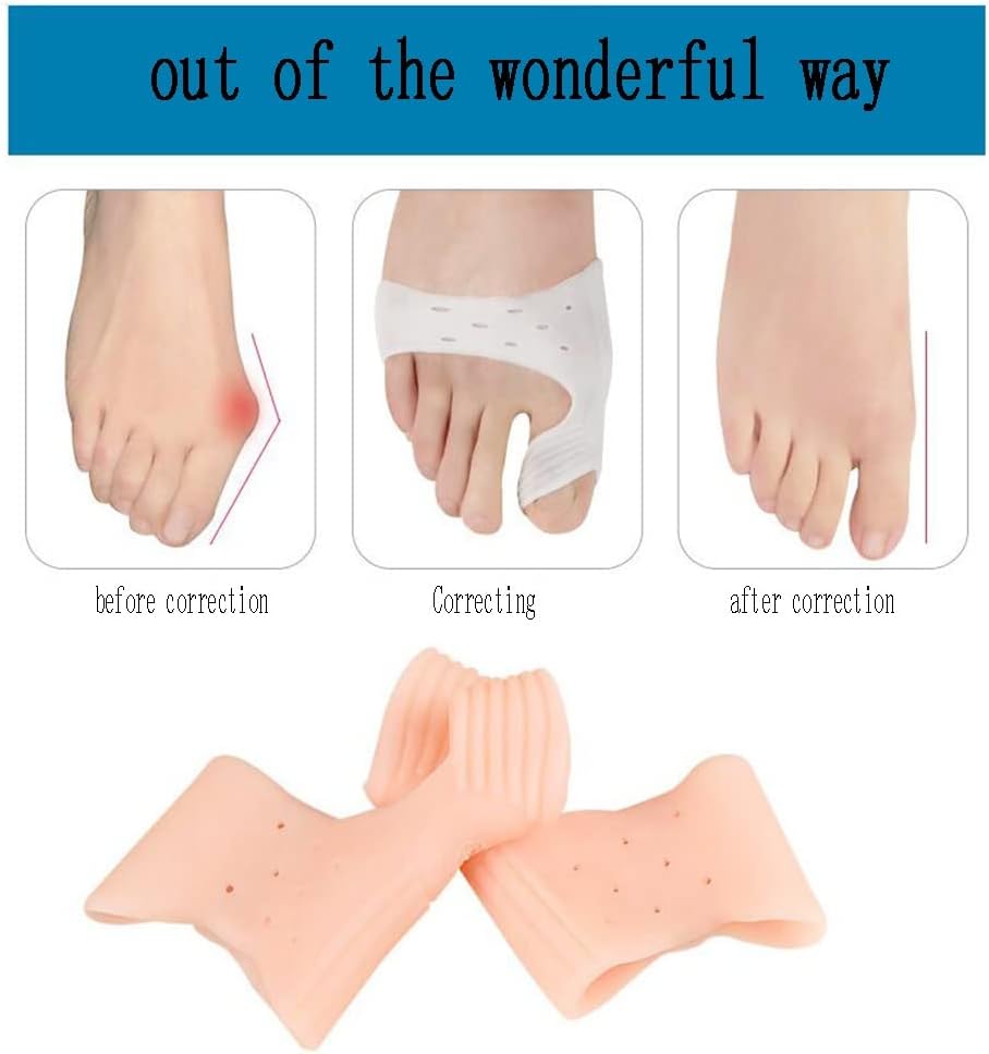 DEAVER Bunion Corrector, Soft Breathable Hallux Valgus Correction Socks, Orthopedic Splint Big Toe Separator Hammer Straightener Foot Health Pain Relief