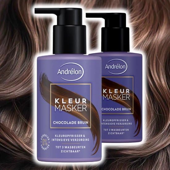 Andrélon Color Mask Chocolade Brown, 6x 200 ml – Hair Mask for Colored Hair Care