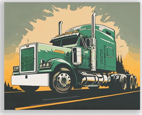 Highways Vintage Semi Truck Poster