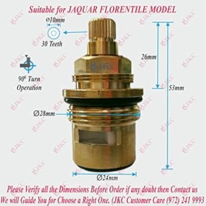 JKC Jaguar Tap Spindle for Water tap Spares and Accessories Parts for Jaquar Type Tap (Florentine Type) (Pack of 2)