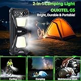 OUKITEL G5 Rugged Smartphone 2025– Android 14, 6300mAh Rugged Phone,16GB RAM+64GB ROM/1TB Mobile Phones, 6" HD+ Display Waterproof Phone, Dual Camping Light, 13MP+5MP Camera, 5G WiFi/OTG/GPS, Black - Image 2