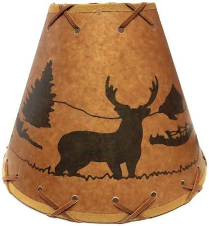 9 Inch Deer Rustic Lamp Shade.Click on Photos to View Sizing and Style Options!9 inch Deer Rustic Lamp Shade