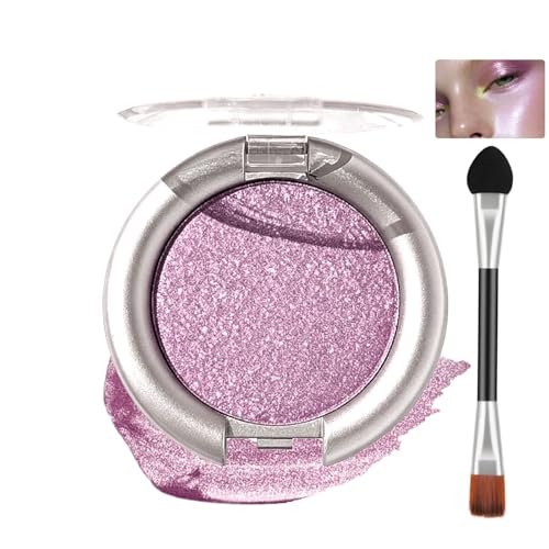 Image of Iridescent Lavender Pink Colour Shift Pearl Shimmer Eyeshadow Powder - Highly Pigmented Waterproof Buildable Formula With Dual Applicator For Long Lasting Under Eye Highlighting And Brightening