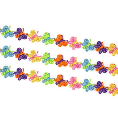 Honbay 5 Yards Decorating Lace Embroidered Trim Ribbons For Sewing Or Craft Decoration (Butterfly) #TOP2