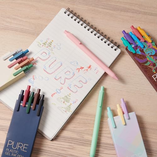 Image of KACO 20 Color Ink Retractable Gel Pens 0.5mm Fine Point, 20 Pieces (20 Multicolor-Version1)