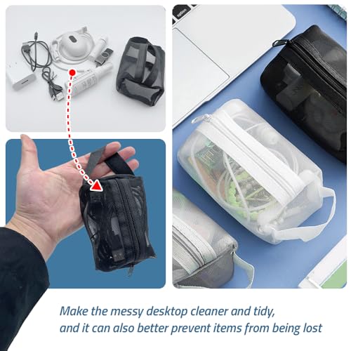 MUWINC Münzgeldbörse-3 Stück Zip Beutel Klein,Mini Zip Beutel,Kann Verwendet Werden,Um änderungen, Lippenstift, Datenkabel Usw. Zu Speichern (10x6.5x4cm)