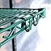 FUJIDENSO 4 Pack Wire Shelving S Hook (Green Expoxy), Connecting Wire Shelf Units Together, S Clips for Wire Sheling System
