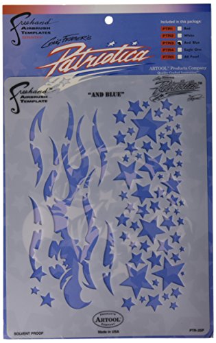 Pochoir aerographe Patriotica And Blue PTR3 Craig Fraser motif peinture custom