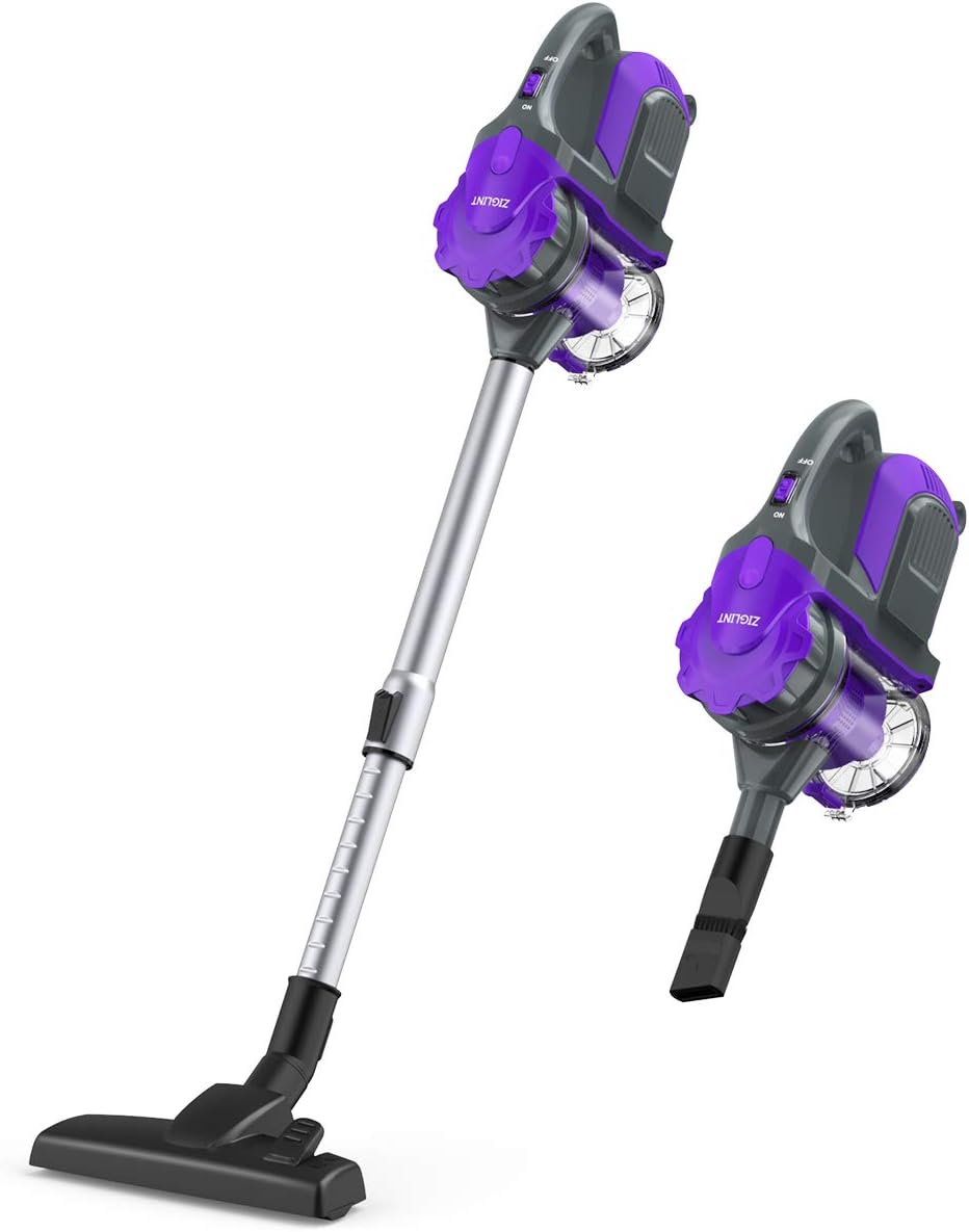 ZIGLINT Cordless Vacuum Cleaner 2 in 1 Portable Rechargeable lightweight Handheld Vacuum Cleaner,7500pa Purple