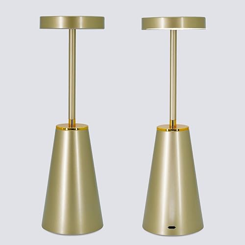 Miniatura 2 de Lámparas de escritorio táctiles para dormitorio, lámparas de mesa inalámbricas para mesita de noche con batería recargable USB, juego de 2 lámparas