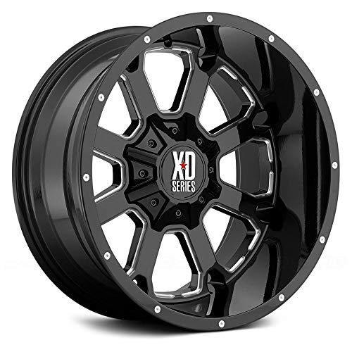 XD Wheels XD825 Buck 25 Black w/Milled Accent Wheels 22 In 22x10 -18 XD82522067318N
