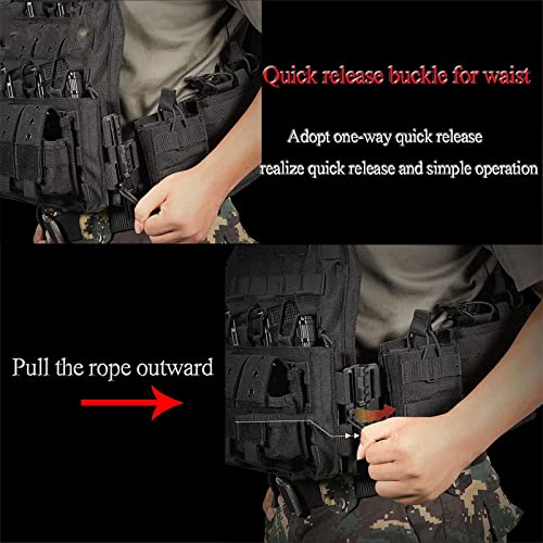 Airsoft Vest Molle Tactical Vest Advanced Version 1000D Nylon Military Combat Vest for Paintball Airsoft Wargame CS Outdoor,camouflage2 - Image 5