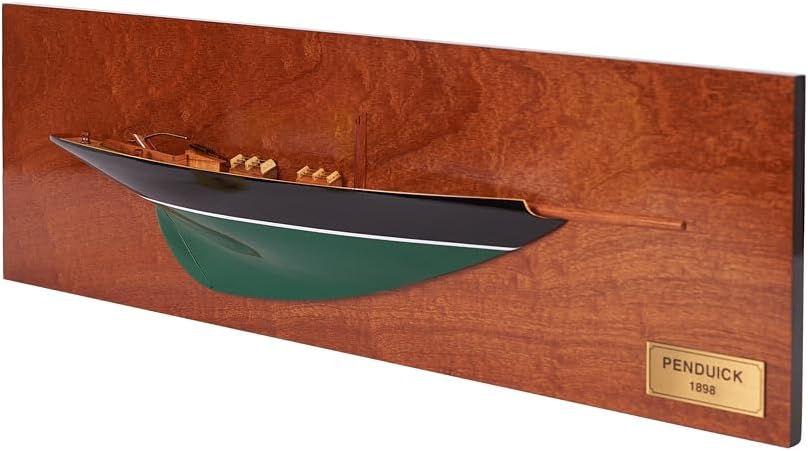 MERCHGEARS Handicrafts Penduick Half Hull Wooden Model Sailing Yachts,Home Decor, 60 Cm