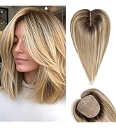 starluck Hair Toppers for Women Real Human Hair, 5