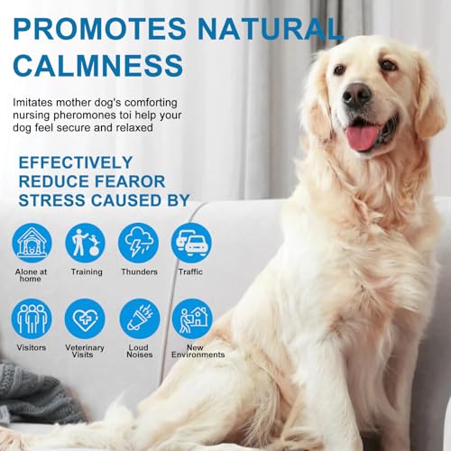 SLE Pheromone Hund Kit Hunde Beruhigungsmittel Dog Calming Appeasing Pheromon,Beruhigungsmittel Zur Reduktion Von äNgstlichem Verhalten Gewitter (1 Diffusor + 3 Nachfüllen)