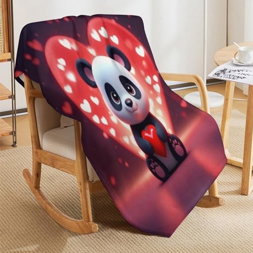 Couverture panda en flannel douce, une idée de cadeau idéale pour lit - 8