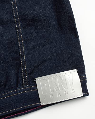 Dkny Girls Super Stretch Fashion Denim Jacket, Size Medium (8/10), Indigo Wash #TOP4