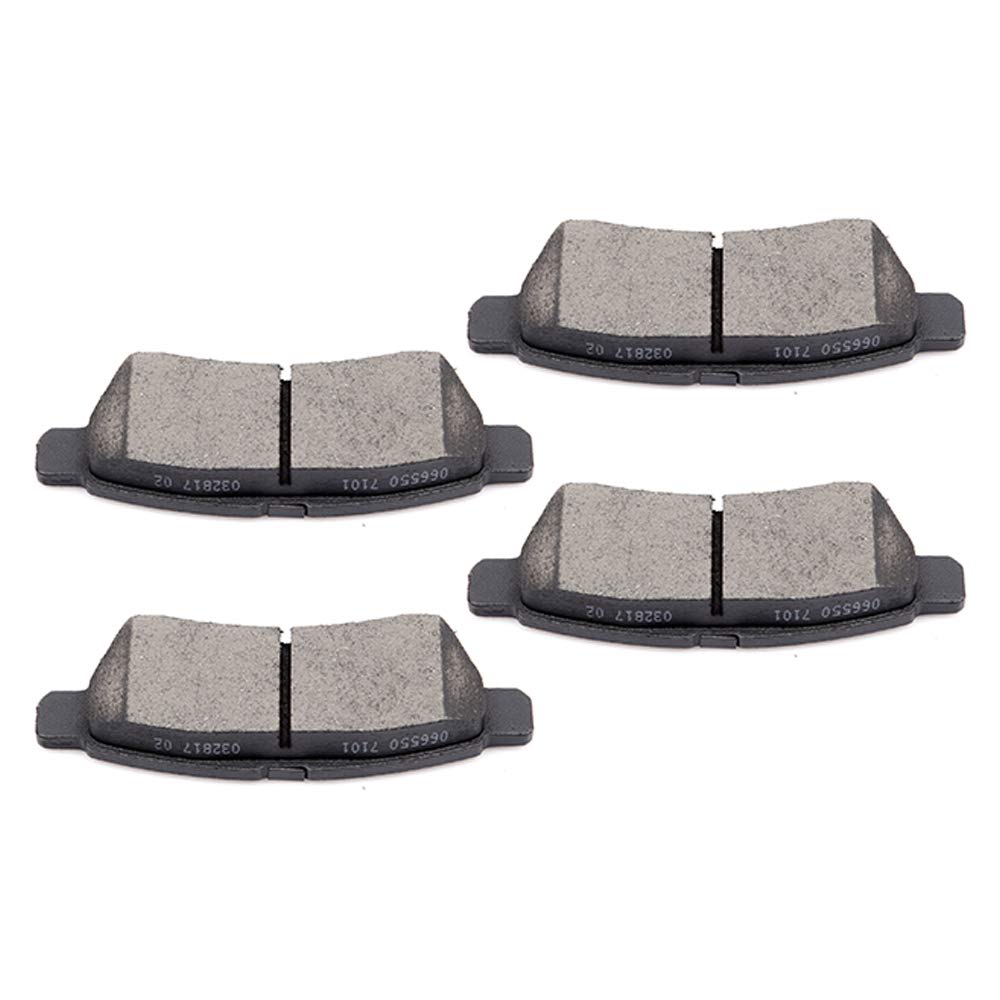 BRAKEUS Rear Quiet D1100 Ceramic Brake Pads Sets Replacement 2005-2018 for Nissan Frontier 2005-2015 for Nissan Xterra 2009-2012 for Suzuki Equator
