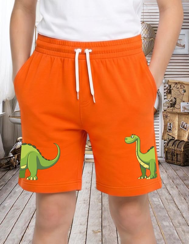 Image of Nusyl Solid & Printed Cotton Blend Shorts for Boys | Comfortable Casual Shorts | Soft Breathable Fabric with Elastic Waistband | Relaxed Fit | 2-16 Years | Multiple Colors