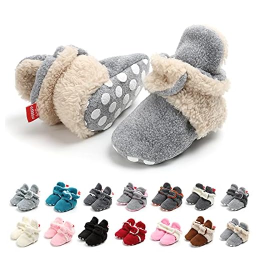 Botas de Niño Calcetín Invierno Soft Sole Crib Raya de Caliente Boots de Algodón para Bebés (0-6 Meses, Gris-Caqui, Tamaño de Etiqueta 11)