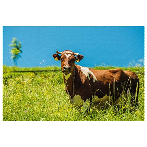 Set de table lavable pour protéger la table des enfants motif vache - 2